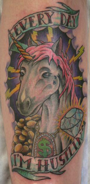 god why are unicorn and dolphin tattoos either the worst things ever or the 