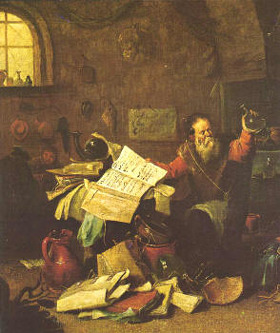 David Teniers the Younger. The Alchemist. Oil on canvas. 44 x 58.5 cm. Palazzo Pitti, Galleria Palatina, Florence, Italy.  Comte de Gabalis The Comte De Gabalis is a 17th century grimoire (posing as a novel of ideas) by French writer Abbé N. de Montfaucon de Villars. The book is dedicated to Rosicrucianis and Cabalism and based on Paracelsus’s four elementals: Gnomes, earth elementals; Undines; water elementals, Sylphs, air elementals and Salamanders, fire elementals. It is composed of five discourses given by a Count or spiritual master to the student or aspirant.  It was anonymously published in 1670 under the title: “Comte De Gabalis.”  The meaning suggests the Count of the Cabala as the text is cabalistic in nature.  The “Holy Cabala” is mentioned explicitly throughout. The Encyclopedia of Occultism and Parapsychology by the Gale Group notes that  the work may be a satire of the writings of la Calprenède, a popular French writer of the 17th century.